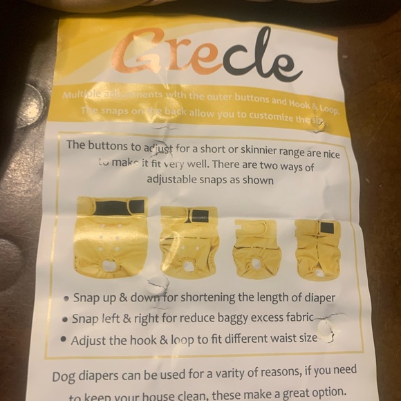 Washable Female Dog Diapers - Premium Reusable Diapers for Doggie in Heat - Picture 2 of 6